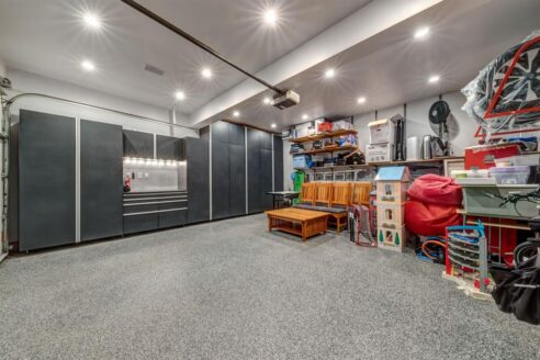 6361 Fairway Drive, interior and exterior views of this luxury log home.