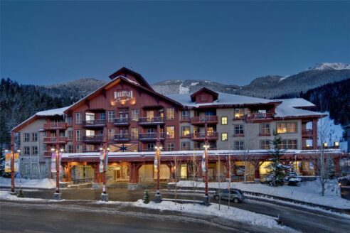 Intrawest's 'Legends' property in Whistler Creekside in winter.