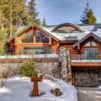 6361 Fairway Drive, interior and exterior views of this luxury log home.