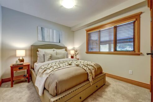 6361 Fairway Drive, interior and exterior views of this luxury log home.