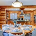 6361 Fairway Drive, interior and exterior views of this luxury log home.