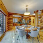 6361 Fairway Drive, interior and exterior views of this luxury log home.