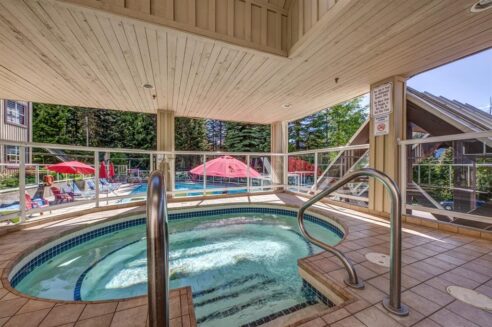 Exterior and common area views; 4749 Spearhead Drive, Wildwood Lodge.