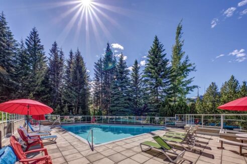 Exterior and common area views; 4749 Spearhead Drive, Wildwood Lodge.